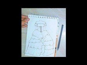 Drawing a Grand Ball Gown | Corset and Ruffles Step-by-Step