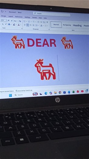 How to make dear on ms word tricks secret #trending #viral #computer #drawing #shortvideo #shorts