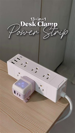 13-in-1 Desk Clamp Power Strip with USB Ports