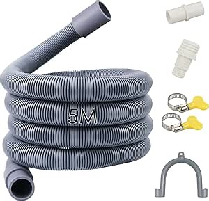Quanerba Drain Hoses Extension 5M for Long Washing Machines Waste Pipe Extension with Connector kit for Dryer, Dishwasher, (5M) : Amazon.co.uk: Large Appliances