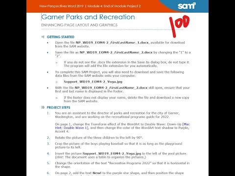 New Perspectives Word 2019 | Module 4: End of Module Project 2