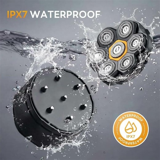 Head Shavers for Men, IPX7 Waterproof, 6D Magnetic Self-Sharpening Steel Blades, Smooth Shave