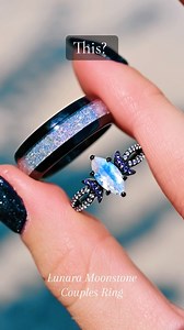 47K views · 2.6K reactions | 曆POV: You’re a couple dreaming of an otherworldly wedding  Which ring set would you choose? ✨ #couplesrings #matchingrings #fantasyweddding#uniquejewelry #uniqueengagementring #promisering #jewelry #rings #cosmicrings #galaxyrings #starrynight | Aquamarise | Facebook