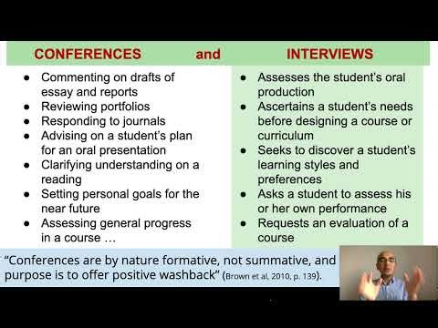 Alternative Assessment (based on Brown & Abeywickrama, 2010)