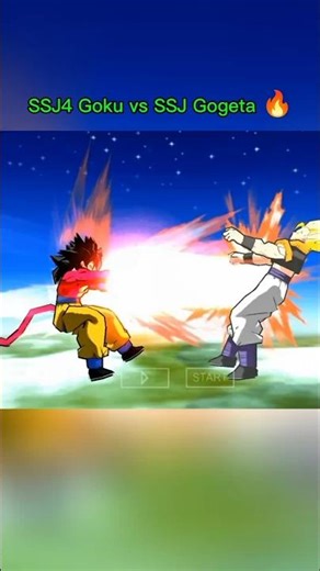 SSJ4 GOKU VS SSJ GOGETA 🔥 DBZ SHIN BUDOKAI PSP GAMEPLAY #shorts #ytshorts #pspgameplay