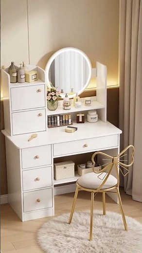 A minimalist dressing table that automatically makes your room aesthetically pleasing.