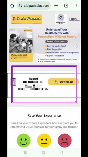 Dr Lal Path lab report online download #howmayihelpyou