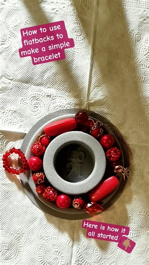 How to use flatbacks to make a simple bracelet #beadingforbeginners #bracelet #jewelry