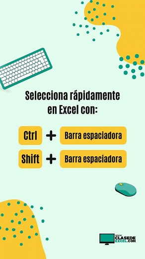 🤓 ¿Ya conocías estos comandos de Excel? 📊 ➡️ Ctrl Espacio: Selecciona la columna donde te encuentras ubicado ↕️. ➡️ Shift Espacio: Selecciona la fila donde estas ubicado ↔️. ⌨️ Son comandos de selección rápida que te ayudan a moverte y seleccionar información de forma ágil. 😎✅️