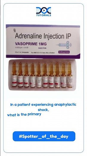🔍 Anaphylactic Shock Management: Receptor Target & IM Dose | DocTutorials Spotter of the Day | MBBS