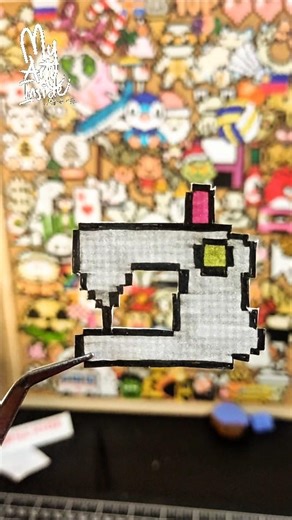 Sewing Machine Pixel Art ✂️ Turning Paper Into Retro Art!