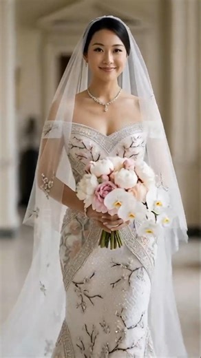 Radiant White Bridal Elegance 👰✨ | Timeless Wedding Dress | Eternal Bridal Couture