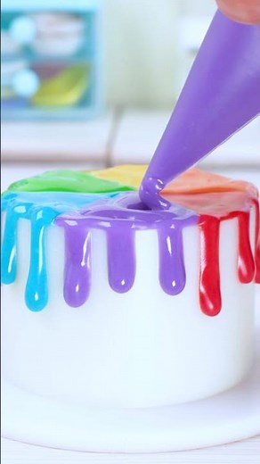 Colorful Miniature Rainbow Cake Decoration🌈 Satisfying ASMR | Mini Cake #shorts #asmr #miniature