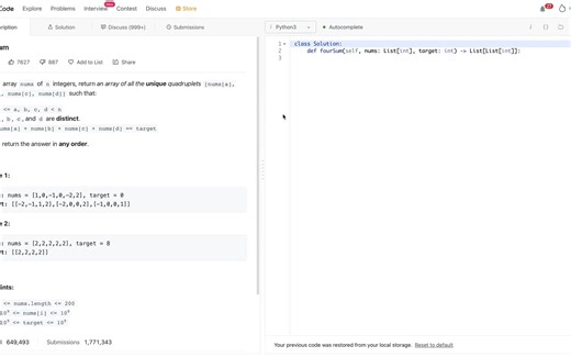 Shawn的Leetcode300题 之4Sum Leetcode18