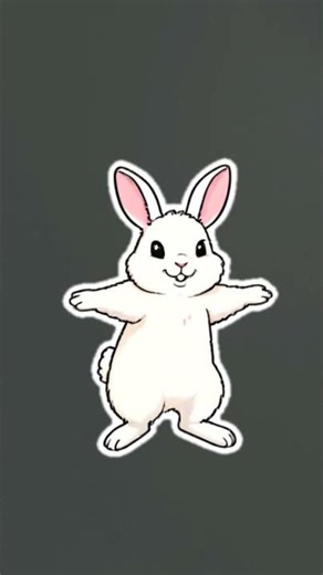 ai stickers danceing duck, cat, dog and bunny