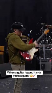706K views · 4.8K reactions | When a guitar LEGEND hands you his guitar 勞 | Music is Win | Facebook
