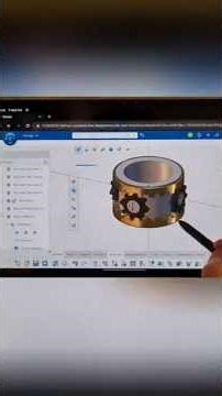 🔔 Gear Ring ⚙️💍 | #tablet #3dexperience #xdesign #cad #mobile #design #solidworks #gear #mechanic