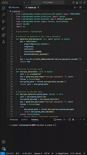 How to ENCRYPT in Python #coding #python #tutorial