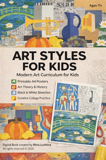 Art Curriculum for Kids 8 Lessons Famous Artists Study Art Styles for Kids 11  Modern Art Printable Posters Theory Sketches - Etsy Australia