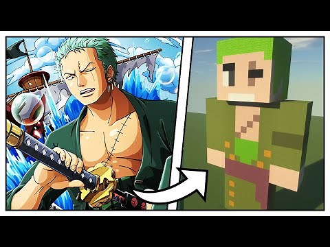 How to Build a Roronoa Zoro Statue (One Piece) - Minecraft