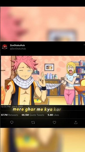 The Classic Natsu & Lucy Bedroom Moment! 😂 | Fairy Tail Funny Clips #anime #animeotakku #fairytail