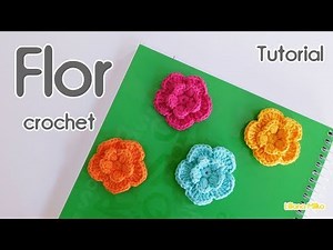 Crochet flower step by step. Quick and easy. For beginners.