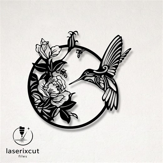 Hummingbird Laser Cut SVG/DXF File | Metal Art Wall Art, Engraving Decal, Silhouette Template | Digital Vector for Instant Download - Etsy