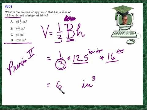 Praxis Application GEOM080 Volume of a pyramid