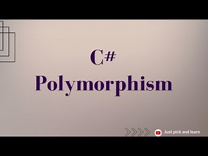 Polymorphism in C# | C# object-oriented programming | C# oops