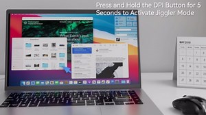 TECKNET Rechargeable Jiggler Wireless Mouse (BT5.0/3.0 & 2.4G) 4800 DPI Silent USB A & Bluetooth Mouse 6 Buttons, Wide Compatibility - White