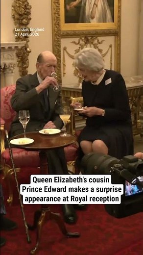 Queen Elizabeth's cousin Prince Edward makes a surprise appearance at Royal reception