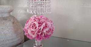 DIY Glam Dollar Tree Chandelier Centerpiece