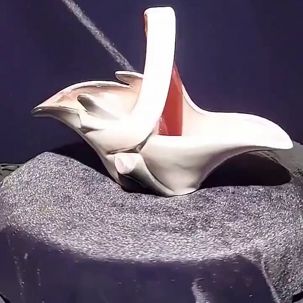 Vintage Hull Pottery Basket – Pink & Charcoal Scroll, 1950s Novelty (#56 - As-is) - Etsy