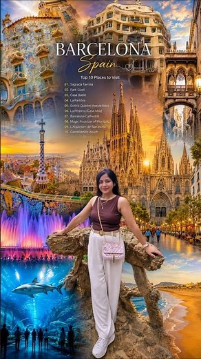 Top 10 Must-Visit Places in Barcelona 🇪🇸 You Won't Believe Exist! 😍 #travel #barcelona #spain