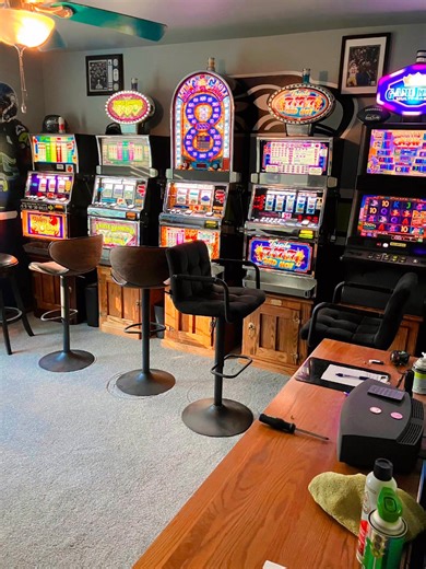 8.1K views · 100 reactions | Our customer Brian sent me this cool photo of his home slot machine set up to share with all of you. Check out those cool cabinets he has for his machines. Ready to get started on your collection?? Wanna be featured here on the SMU page? Reach out to me anytime day or night (937)559-5656 James | Slot Machines ltd. | Facebook