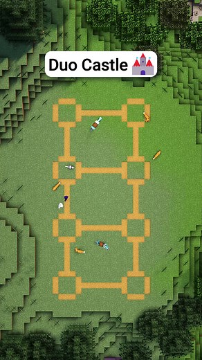Easy Duo Castle Build in Minecraft