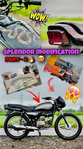 Part - 2 of Splendor Modification 🔥😍|| #trendingshorts #viralshorts