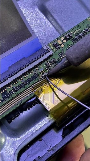 I am trying to fix a TV that isn't displaying an image; this TV has been repaired before. #tv #lcd