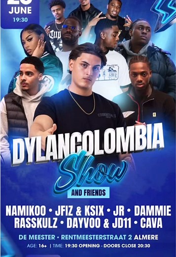 Dylan Colombia Show op 20 juni met Namiko Jr