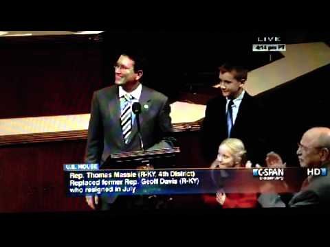 Rep. Thomas Massie Swearing-in Floor Speech 11/13/12