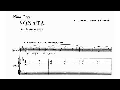 Nino Rota - Sonata for flute and harp (audio + sheet music)