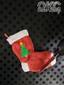 24K views · 1.3K reactions | Christmas Stocking Cake - Behind The Scenes! | OKC Cake Lady | Facebook
