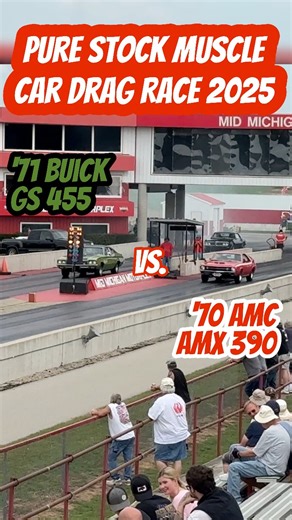 1.2K views · 624 reactions | ‘71 Buick GS 455 vs. ‘70 AMC AMX 390 Pure Stock Muscle Car Drag Race 2025 PSMCDR | Ian Ashton | Facebook