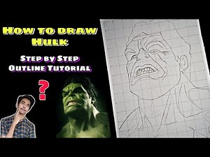 How to Draw The Hulk | Step by Step Outline Tutorial for beginners