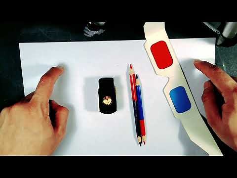 Proyecto cultural. Dibujo rojo y azul.