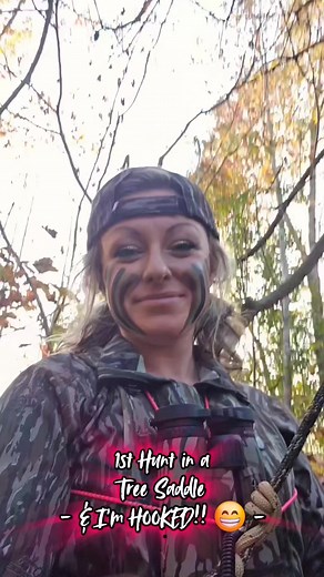 1st time in a tree saddle & completely undetected - I'd call that a success! 🙌😁 Can't wait to get back out there tmrw! 🤪 #GOhunt #GO #saddlehunting #buzzardroost #hunting #outdoors | Megan Graves