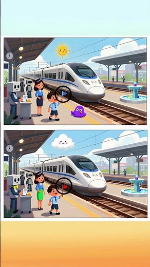 Alien Invasion 👽 Spot the Difference! Find 5 in 20 Seconds | Kids #shorts