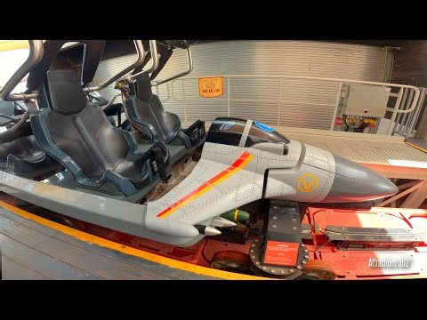 Thrilling Fighter Jet Ride | You Launch from a Ship! | Vekoma Launch Coaster