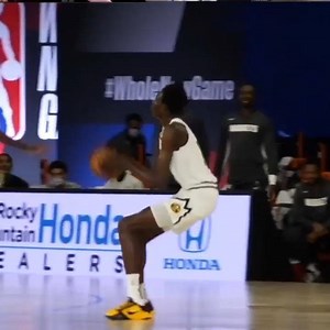 What a start for Bol Bol ‼️ In his first action for the Denver Nuggets, Bol Bol puts up 16 PTS, 10 REB, and 6 BLK to guide Denver past Washington in their NBA Restart Scrimmage opener! #WholeNewGame | NBA