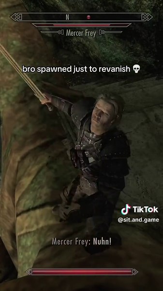 he really said “you can’t see me” #skyrim #elderscrolls #gamingcommunity